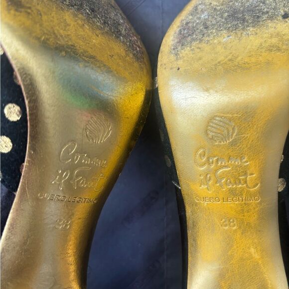 COMME Il FAUT Shoes polka dot y2k sandals rare heels buenos aires open toe - Picture 8 of 9